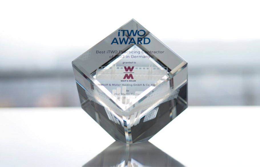 iTWO AWARD "Best iTWO Practicing Contractor of 2013 in Germany"