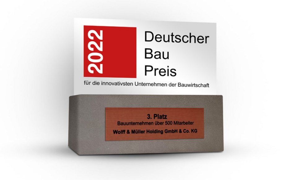 Deutscher Bau Preis für die innovativsten Unternehmen der Bauwirtschaft 2022 3. Platz