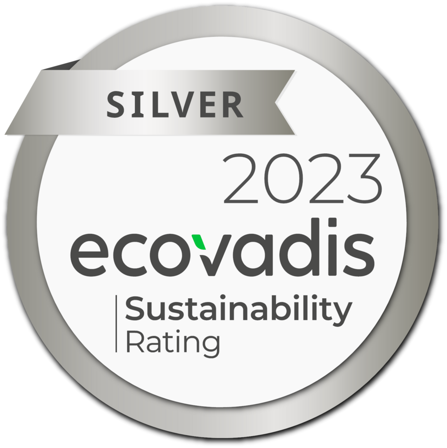 Logo ecovadis silver 2023 Sustainability Rating