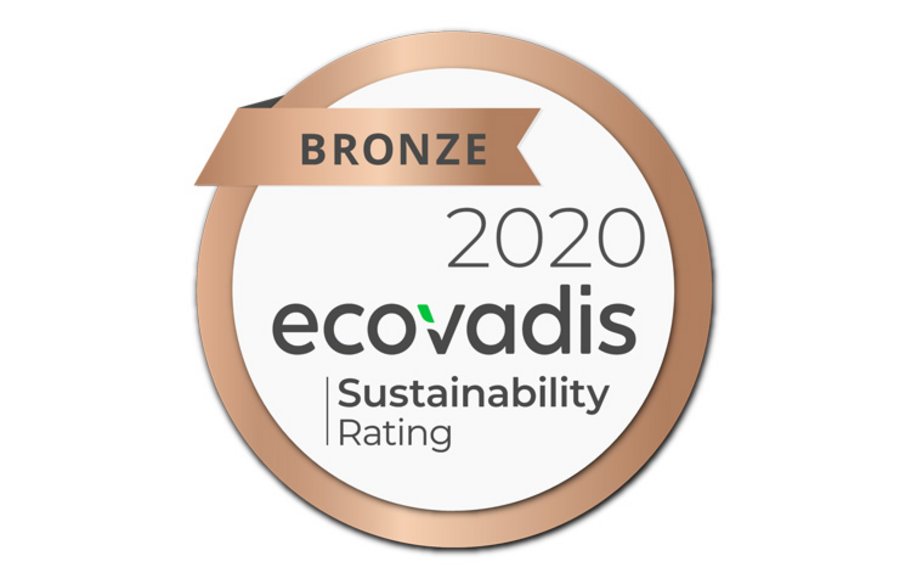 Logo ecovadis Bronze Sustainability Rating 2020